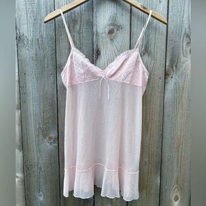 Victoria’s Secret Sheer Light Pink Babydoll Nighty